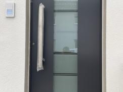 Haustür mit Milchglas